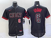 Men's Cincinnati Reds #6 Jonathan India Number Black 2023 City Connect Flex Base Stitched Jerseys,baseball caps,new era cap wholesale,wholesale hats